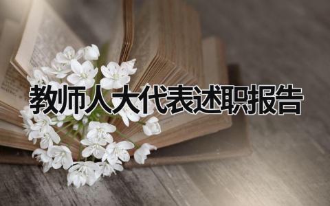 教师人大代表述职报告 教师人大代表述职报告 (17篇）