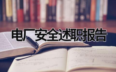 电厂安全述职报告 电力职工安全述职报告 (16篇）