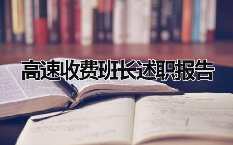 高速收费班长述职报告 高速收费班长个人工作总结 (14篇）