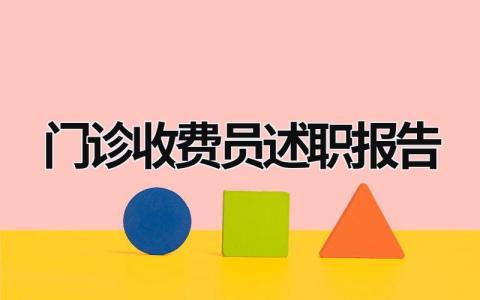 门诊收费员述职报告 门诊收费员个人工作总结2023年 (6篇）