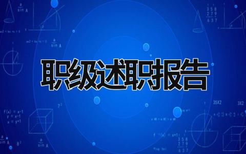 职级述职报告 职位晋级述职方案 (15篇）