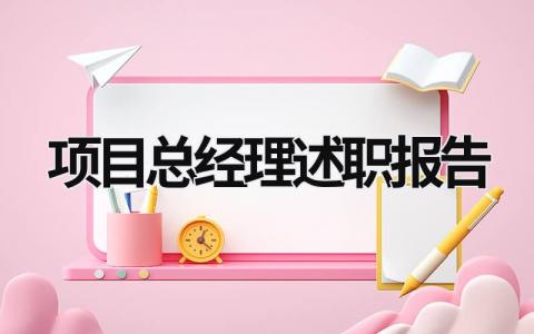 项目总经理述职报告 项目总经理工作总结 (18篇）