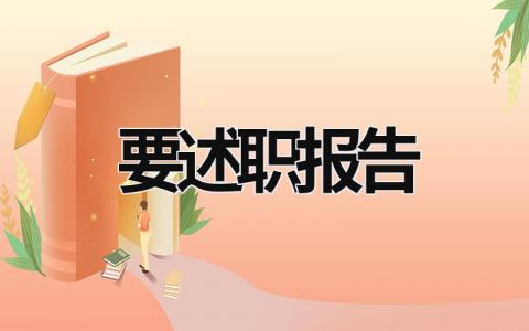 要述职报告  (21篇）