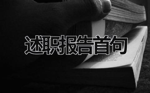 述职报告首句 述职报告首句写什么 (20篇）