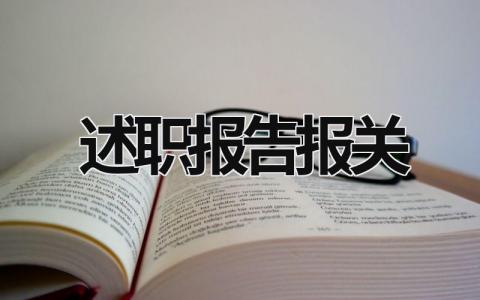 述职报告报关 关于报送述职报告的报告 (20篇）