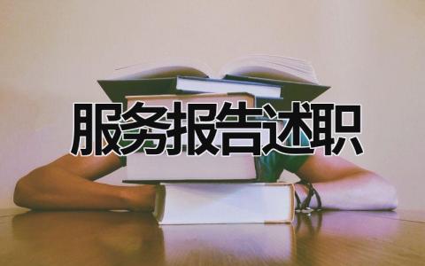 服务报告述职 服务报告述职 (16篇）