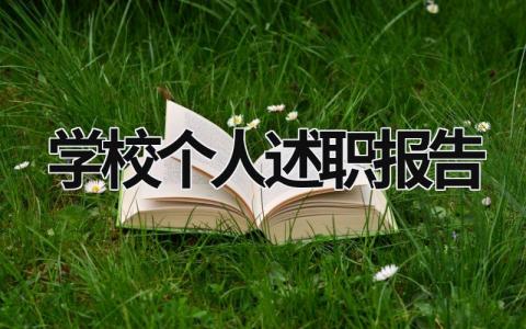 学校个人述职报告 学校个人述职报告简短 (17篇）