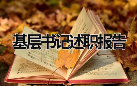 基层书记述职报告 基层书记述职报告2023最新完整版 (14篇）