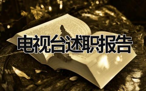 电视台述职报告 电视台述职报告怎么写 范文 (16篇）