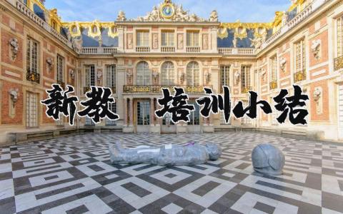 新教师培训小结 新教师培训小结发言人怎么写 20篇