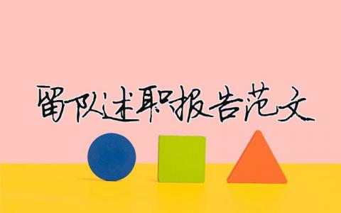 留队述职报告范文（精选5篇）