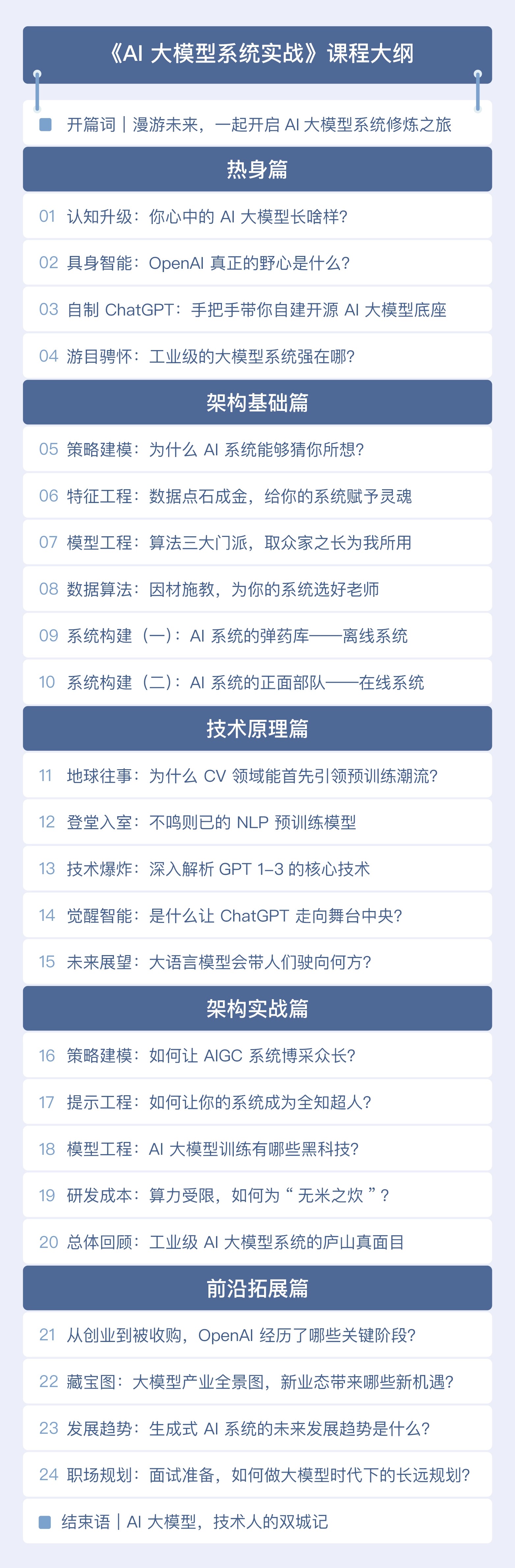 AI大模型系统实战视频教程
