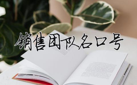 销售团队名口号 销售团队名称和激励口号霸气（范文模板精品11篇）